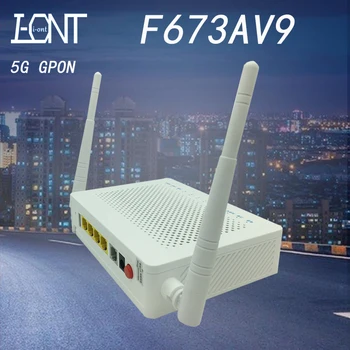 F673AV9 5G GPON ONT 4GE + 2.4G & 5G + 2USB kétsávos WIFI GPON optikai szálas modem ONU FTTH AC Roteador használt áram nélkül
