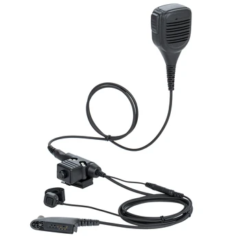Walkie Talkie kétirányú rádiós hangszóró mikrofon mikrofonnal ujjmikrofonnal és U94 PTT adapterrel a MOTOROLA Walkie Talkies GP140-hez