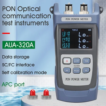 száloptikai PON teljesítménymérő AUA-320Apc / UPC kézi FTTX / ONT / OLT PON teljesítménymérő 1310/1490 / 1550nm Ingyenes szállítás