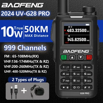 Baofeng UV G28 Pro 10W vezeték nélküli másolási frekvencia Walkie Talkie 999CH USB Type-C töltő frissítése UV5R adó-vevő sonka kétirányú rádió