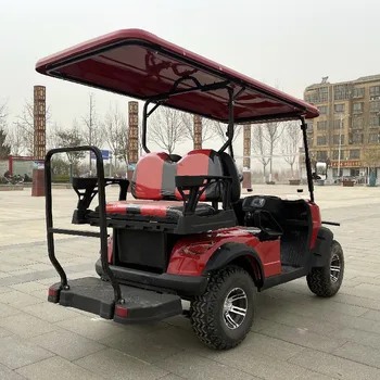 30 KM/H 4 üléses terepjáró golfkocsi Elektromos golfkocsi a szálloda moteljeihez Elektromos golf homokfutó vadászautó napelemmel