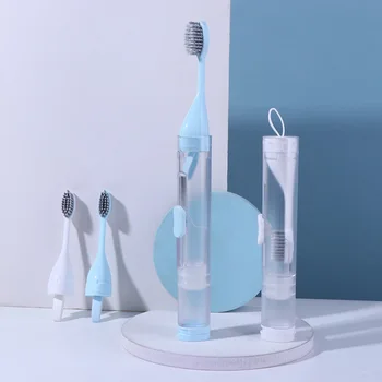 1PC hordozható összecsukható fogkefe utazó fogkefe készlet A kreatív fogtisztító eszközök fogkrémet tarthatnak