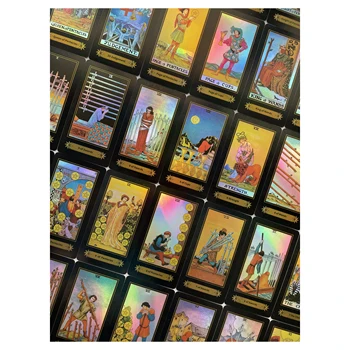 A.E. Waite Tarot kártyapakli kezdőknek,78 gyönyörű csoportos kártya, remek gyártás, retro kép, irányelvekkel.