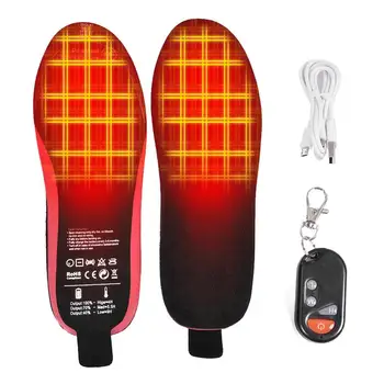 elektromos fűtött cipőtalpbetét USB újratölthető lábmelegítő Téli kültéri távirányító Fűtés talpbetét Lábmelegítő cipőpárna