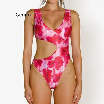 Szexi nők Egyrészes fürdőruha párnázott vezeték nélküli fürdőruha push up bikini szett melltartó Mujer női fürdőruha strandruházat