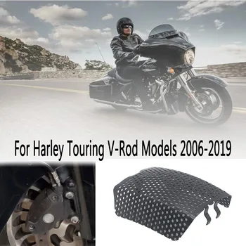 Black 304 rozsdamentes acél első féknyereg képernyőbetétek Harley Touring Electra Glide Road King FLTRU FLHR FLHX V-Rod számára