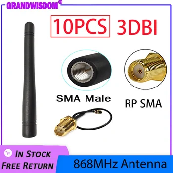 GWS 10db 868MHz antenna 3dBi SMA férfi 915MHz Lora Antene modul Lorawan IPEX 1 SMA női pigtail 21CM hosszabbító kábel