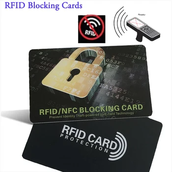 1Pc RFID blokkoló kártyák Érintés nélküli NFC betéti hitelkártya Útlevélvédő blokkoló készlet Intelligens lopásgátló kialakítás tökéletesen illeszkedik