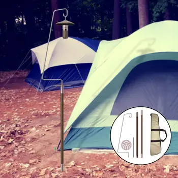 Camping Light Stand Hook hordozható tábori fényhorog, állványos lámpatartó, kertbe
