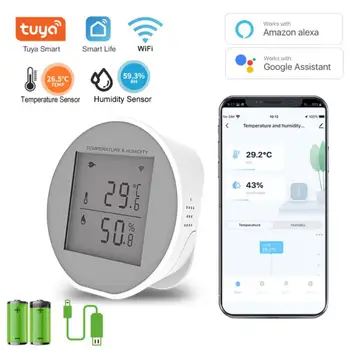 App Control hőmérő 2.4GHz hőmérő érzékelő USB tápellátású hőmérséklet páratartalom érzékelő Intelligens otthoni beltéri fűtés Tuya Wifi