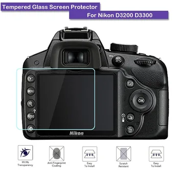 9H edzett üveg LCD képernyővédő fólia Nikon D3200 D3300 D3400 fényképezőgép tartozékokhoz
