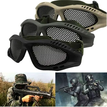 Kiváló minőségű vadászat Taktikai paintball szemüveg Szemüveg Acélhuzal háló Airsoft háló Ütésálló szemüveg Szemvédő