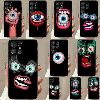 Monster Eye kéztok Samsung Galaxy S23 készülékhez S21 S22 Ultra S8 S9 S10 Megjegyzés 10 Plus Megjegyzés 20 Ultra S20 FE borító