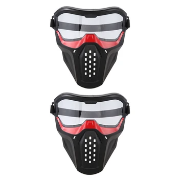 2X maszk védőszemüveg a Nerf Blaster Out Door Games számára piros